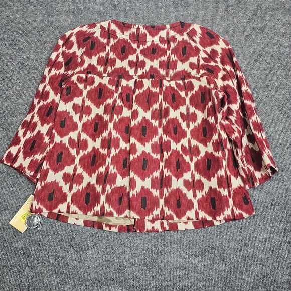 Michael Kors 100% Linen 3/4 Sleeve Swing Jacket Blazer size Large NEW NWT - Picture 2 of 10